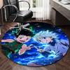 1pc Hunter X Hunter Anime Cartoon Design Round Carpet Office Chair Mat, NonSlip Rug for Home Decor, Living Room, Bedroom