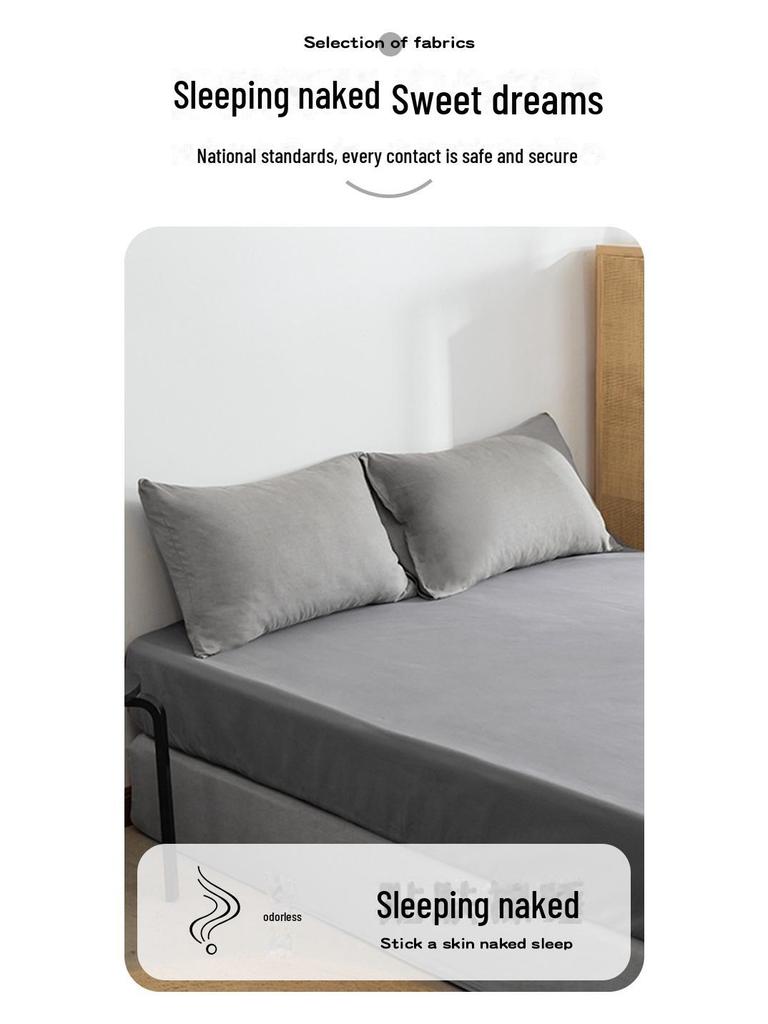 Solid Color Brushed Bed Sheet Set: Modern Simple Bedding for Dormitory or Single Mattress