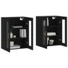 VidaXL Armoires murales 2 pcs noir bois d'ingénierie 3197922