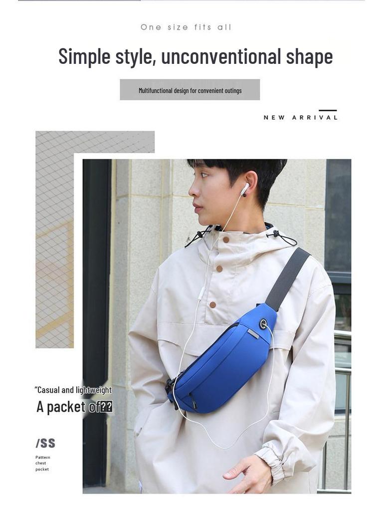 Unisex Solid Color Crossbody Chest Bag: Stylish, Versatile, Lightweight, Casual, and Ideal for Outdoor Sports.