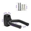 Guitar Wall Mount Hanger 4 Pack, Guitar Hanger Wall Hook Bracket Holder Stand Black Display with Screws - Easy To Install