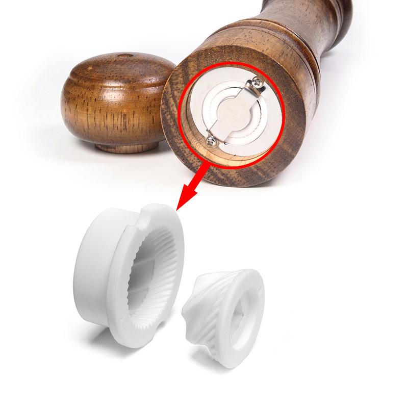 Wood Salt and Pepper Grinder Set, Pepper Mill, Salt Shakers w/Adjustable Ceramic Rotor- Refillable - Oak Wood