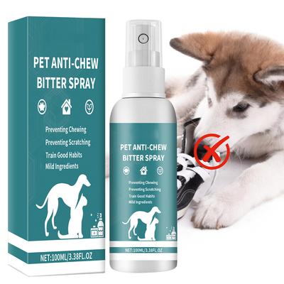 100ml No Chew Spray for Dogs No Alcohol Natural Bitter Spray Deterrent Spray Anti-Chew Bitter Dog Spray for Dogs To Stop Chewing