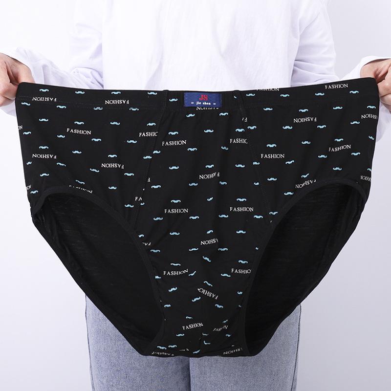 

Fat Man Modal Men s Mid-High Waist Plus Size Loose Briefs - Spring & Summer Style 7XL