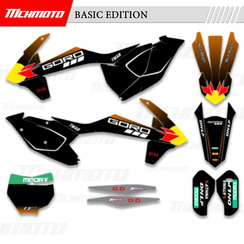 MCHMFG Graphics Backgrounds Decal Stickers Kits For KTM EXC EXCF XCW 2017 2018 125 250 350 450 SX SXF 2016 2017 2018
