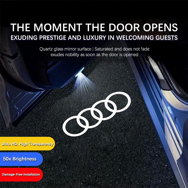 For Audi C8For Audi ETron Q3 Q5 Q7 A3 A4 A5 A6 B6 B7 B8 C5 C6 C7 A7 A8 TT Car Door Welcome Courtesy Shadow Projector Lamp LED HD Logo Light