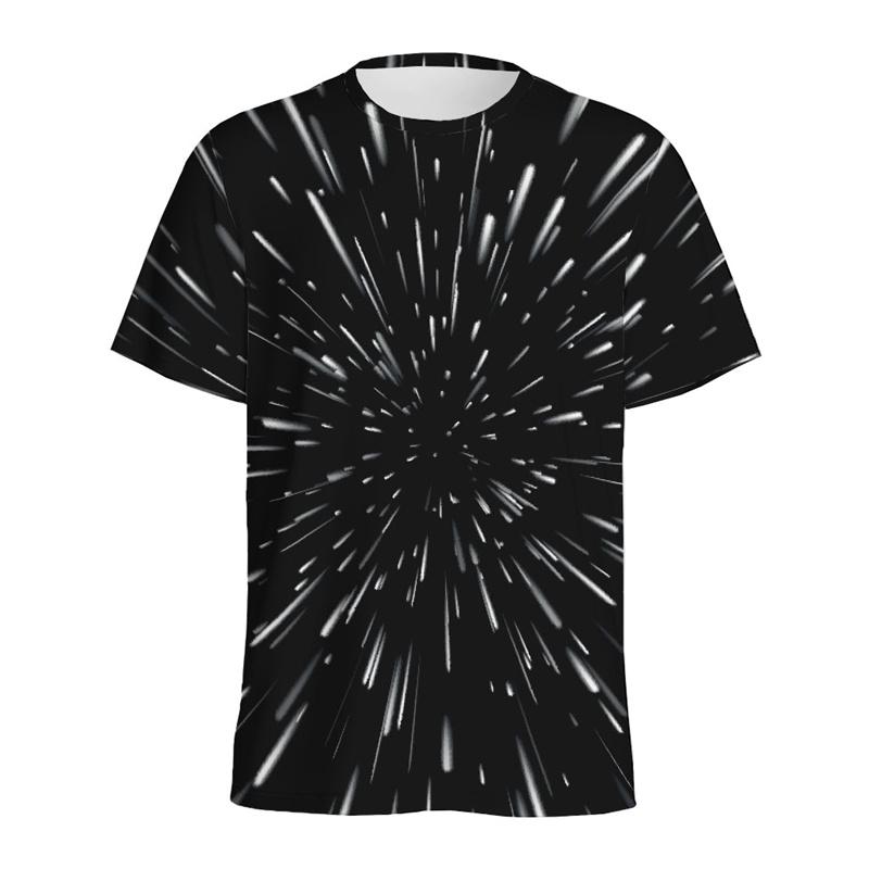 

Футболка с рисунком Hyperspace Lights 3D Print для мужчин, топы, женская свободная футболка с короткими рукавами, летняя уличная футболка L