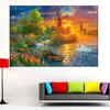 Yeni Manzara Göl Ay 5D Elmas Boyama Resim Büyük Manzara Kendin Yap Tam Mozaik İşlemeli Manzara Duvar Dekorasyonu