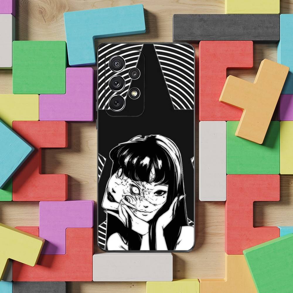 Comics J-Junji Ito T-Tomie Phone Case For Samsung S25,S24,S23,S22,S21,S20,S10,Ultra,Plus,Lite,FE,Soft Silicone Black Cover