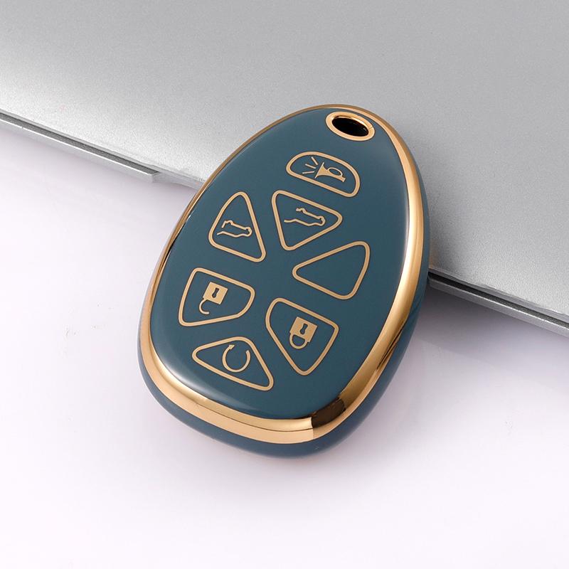 

5/6 кнопок TPU Smart Remote Shell Fob Car Styling для GMC Yukon Chevrolet Suburban Tahoe, чехол для автомобильных ключей, аксессуары 6button key cover серый