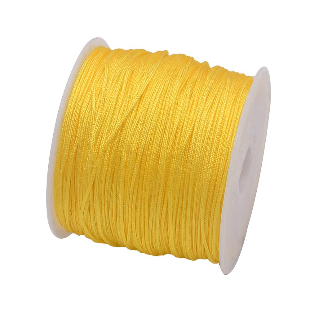 50Yds 0.8mm Crafts Nylon Cord For Jewelry Making Beading Braided Nylon Satin String for Bracelets Rattail Trim Chinese Knot