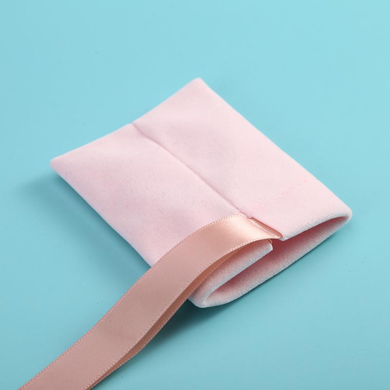 10pcs Pink Velvet Ribbon Bag Drawstring Bags Earrings Rings Necklace Bracelet Birthday Wedding Christmas Gift Storage Pouches