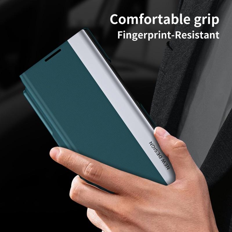 Leather With Stylus Stand Case for Samsung Galaxy Z TriFold / Z Fold 8 Ultra / 7 6 5 4 3 Folding Frosted Shockproof Back Cover