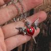 Bat Necklace Gothic Jewelry Bat Wings Crystal Pendant Necklace Personality Necklaces Jewelry Accessories