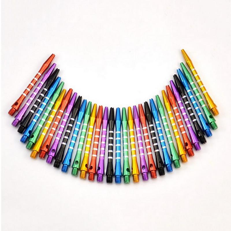 6Pcs Aluminum Throwing Darts 53Mm Short Five-Line Metal Darts Rod Thread Darts Darts Accessories Indoor Darts Sport Set