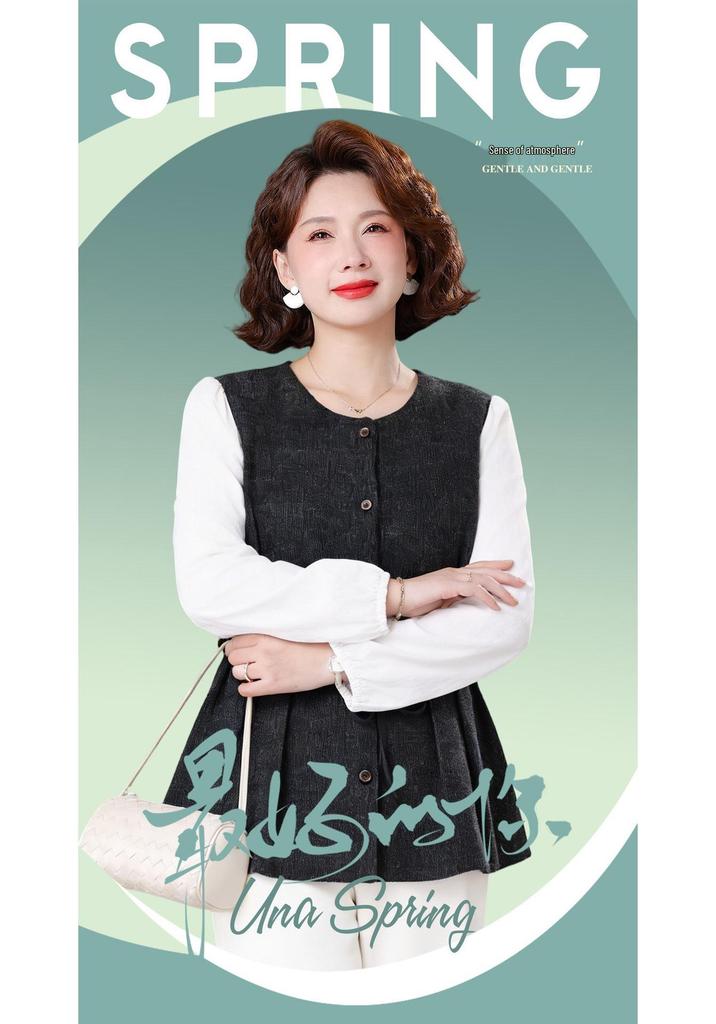 Mother's Day Spring Slimming Jacket for Petite Middle-aged Women - 2026 New Style
