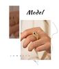 European & American Geometric Gilded Copper Heart Ring with Smooth Surface Design & Creative Imitation Pearl – Trendy Luxury Couple Rings for Women.