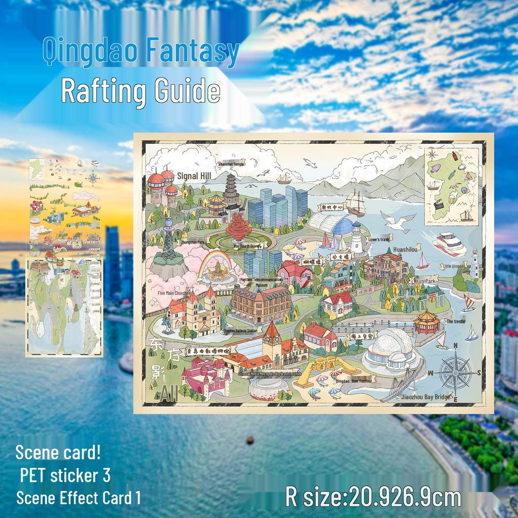3D Large-Scale Scenery Sticker: DIY Visual Stacking Miniature Scene, No Cutting Needed