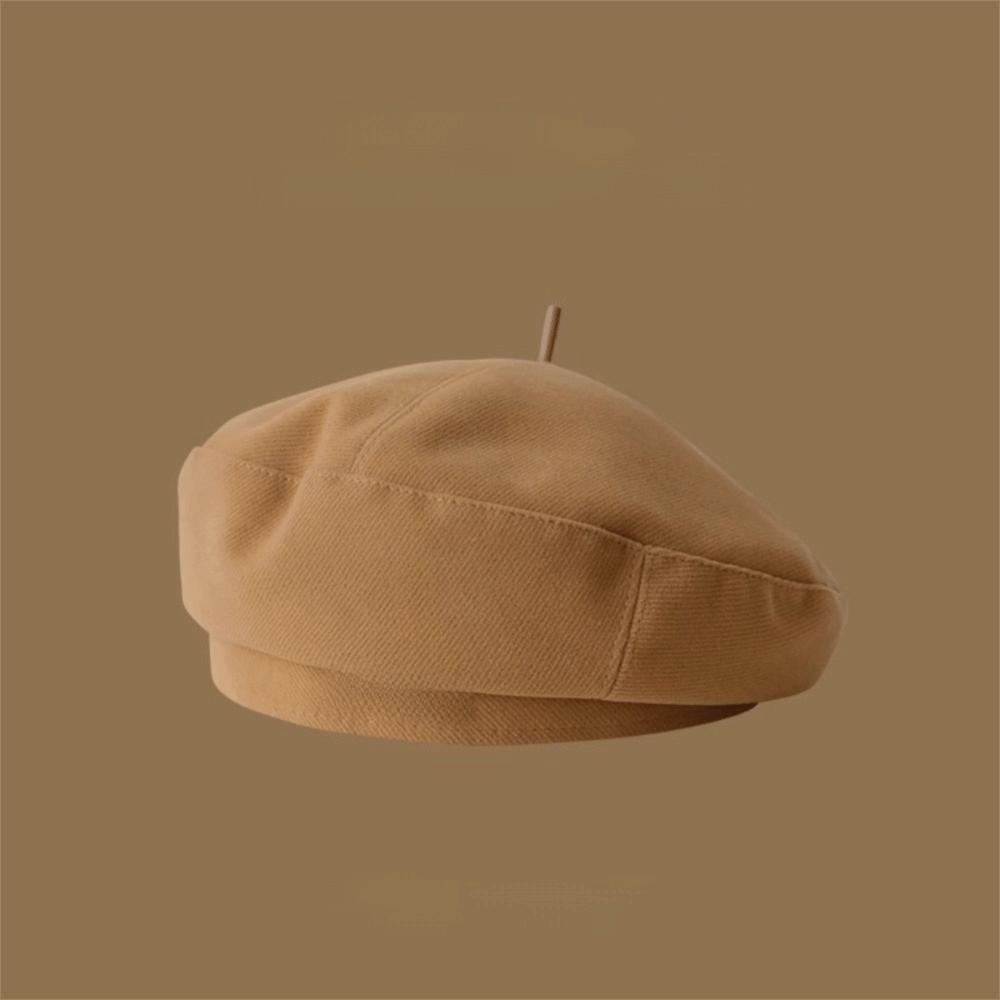Solid Color Painter Hat Retro Woolen Hats High Quality Female Winter Cap