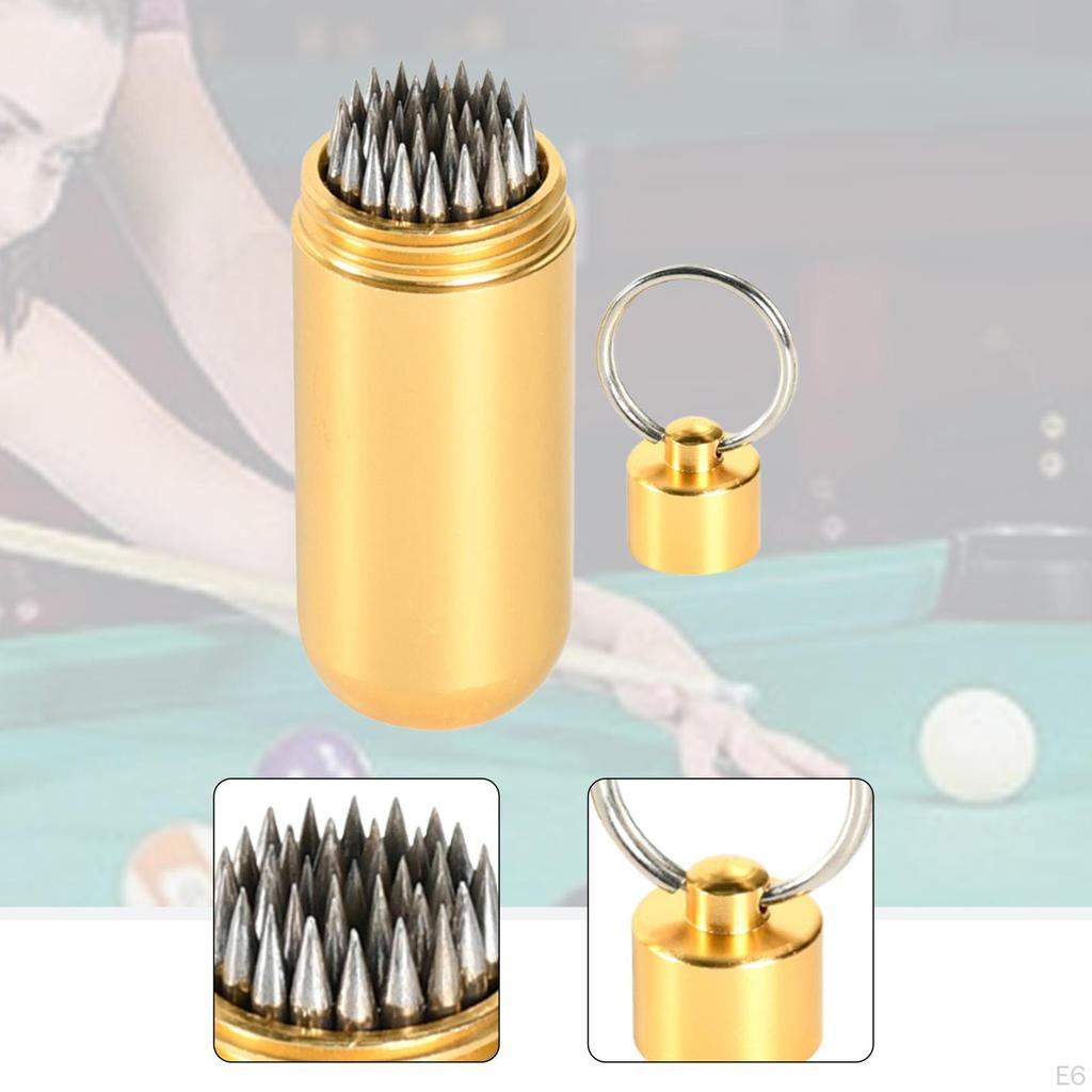 Pool Cue Tip Repair Tool Billiards Accessories Aluminum Maintenance with Key Chain Professional