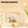 Bottom Drawer Parrot Bath Multi-functional Parakeet Shower Birdbath Feeder  Bird Cage