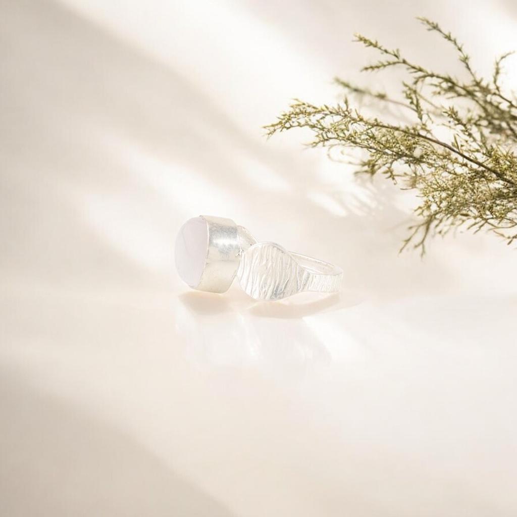 Natural Selenite Gemstone 925 Solid Silver Jewelry Handmade Women Ring For Gift RR-1-42