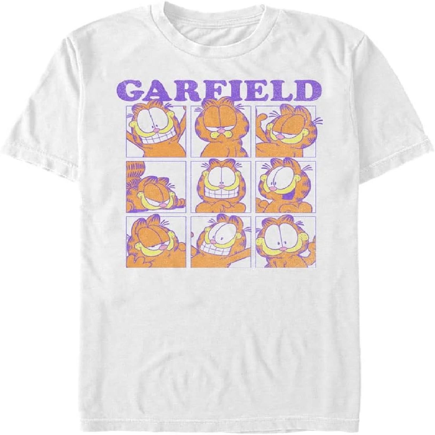 Nickelodeon Men s Big & Tall Garfield Grid T-Shirt XXXXXL белый