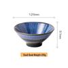 Abay Retro Kiln Glaze Ceramic Douli Bowl, Starry Blue (Set of 2)
