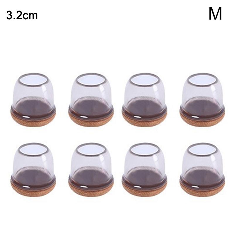 8pcs Chair Leg Covers Silicone Felt Bottom Anti-slip Table Legs Mats Elastic Soft Furniture Foot Protector Pads Floor Protection