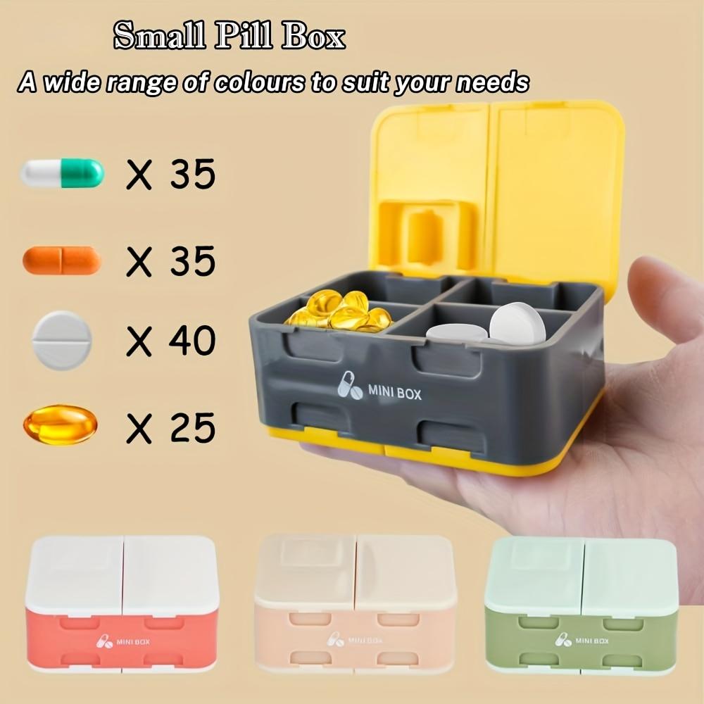 Double Layer Portable Mini Pill Box Tablet Cutter And Dispenser Sealed Storage Box Medicine Organizer Travel Compact Pill Box