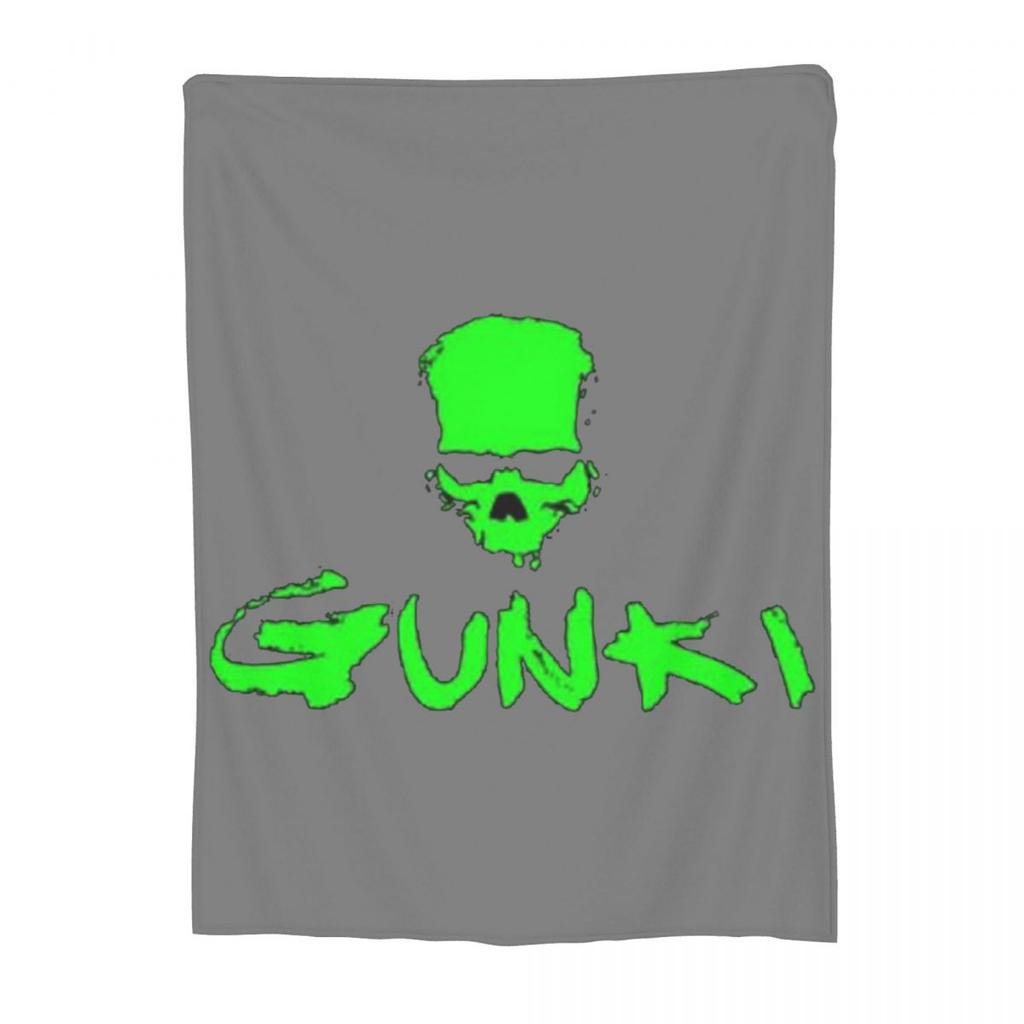 Gunki Logo Angling Skull Fishing Gunki Blankets Soft Warm Flannel Throw Blanket Cover for Bed Picnic Travel Home Couch