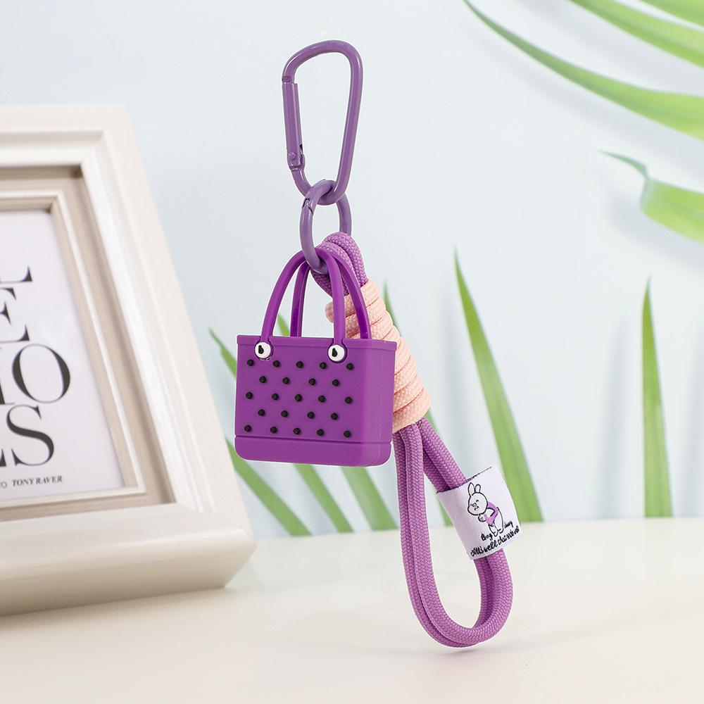 

Женский имитационный пляжный брелок для сумки, подвеска для украшения автомобиля, модный аксессуар для сумки фиолетовый