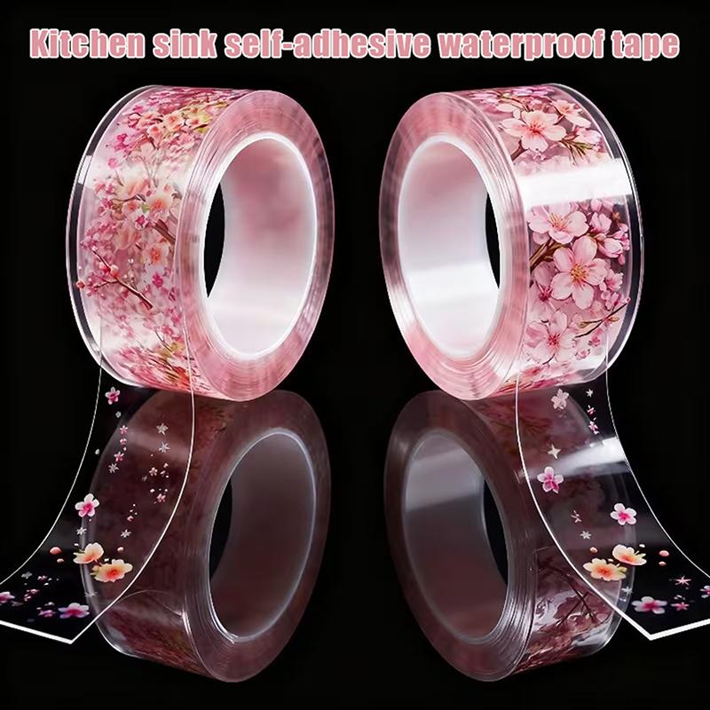 Transparent Printed Anti-Mildew And Waterproof Tape, For Sealing Gaps In Kitchen Stoves, Bathroom Toilets, And Wall Corners