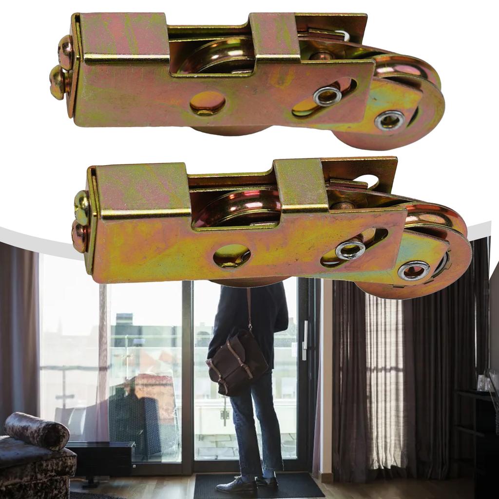 2pcs Tandem Sliding Door Roller Lifting Wheel Aluminium Door Window Pulley Bearing Rollers Wheel Furniture Hardware