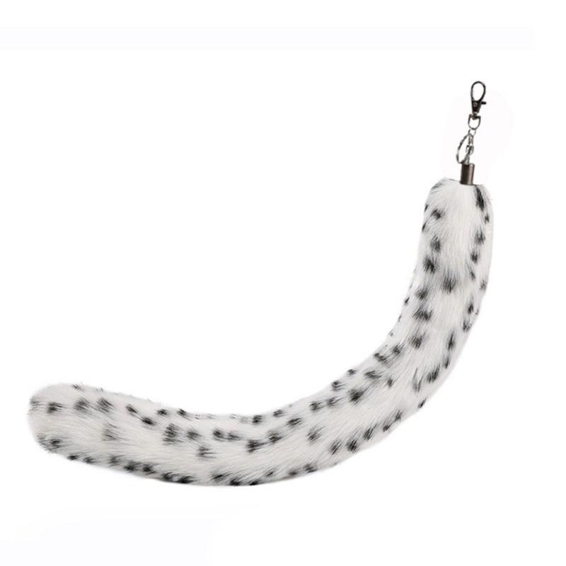 Long Animal Tail Keychain Plush Tail Charm Key Holder Keyring Pendant Decorations Purse Bag Charm for Handbag Backpacks