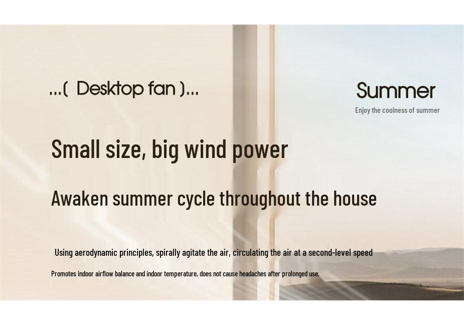 USB Rechargeable Mini Desktop Fan with Long Battery Life