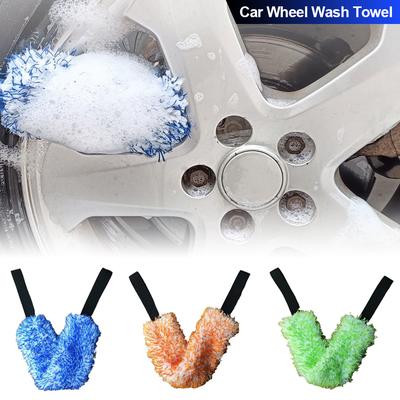 Car Wheel Wash Towel Tires Wiping Towel Wheel Hub Cleaning Rag Long Strap Tires Detailing For Automotive Cars Maintenance