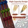 Wall Mounted Darts Stand Wooden Darts Holder Set with Metal Hook 12 Slot Large Capacity Dart Storage Stand Display Rack for Play