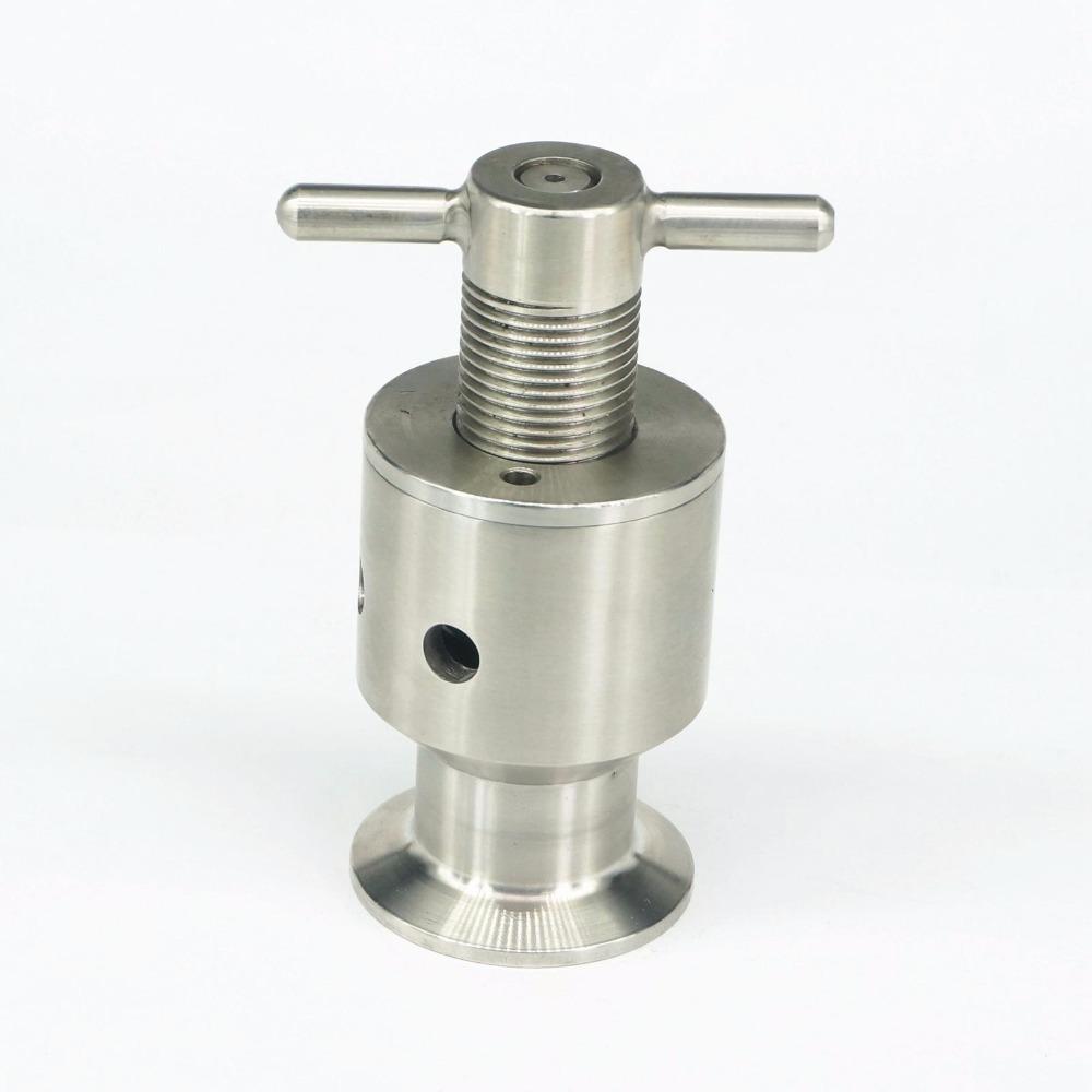 

1.5 Tri Clamp 0.5-5 Bar Adjustable Pressure Relief Safety Valve Sanitary SUS304