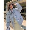 Bubble sleeves down cotton clothes women's new loose horn buckle cotton clothes bread clothes autumn and winter thick coat women