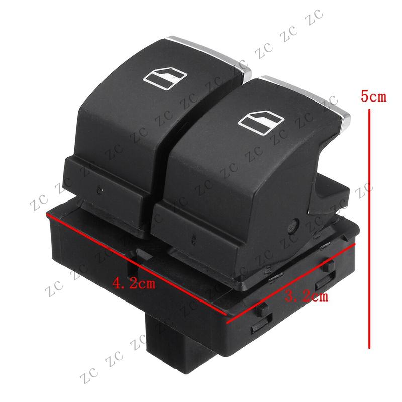 S+ Driver Side Power Window Switch 5K3959857 For VW Passat Golf MK5 MK6 GTI EOS 2D