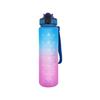 (Black, 32oz) 1000ml Sports Water Bottle, Portable Large Capacity Drinking Cup with Straw & Strap, Travel Accessories, Exercise Water Bottle