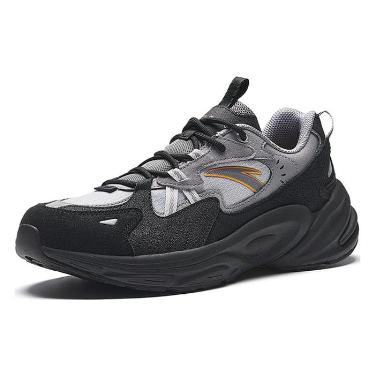 New Anta Sea Explorer Cushioning Anti Slip And Wear Resistant Low Top Running Shoes Men's Black Gray 912335595-2