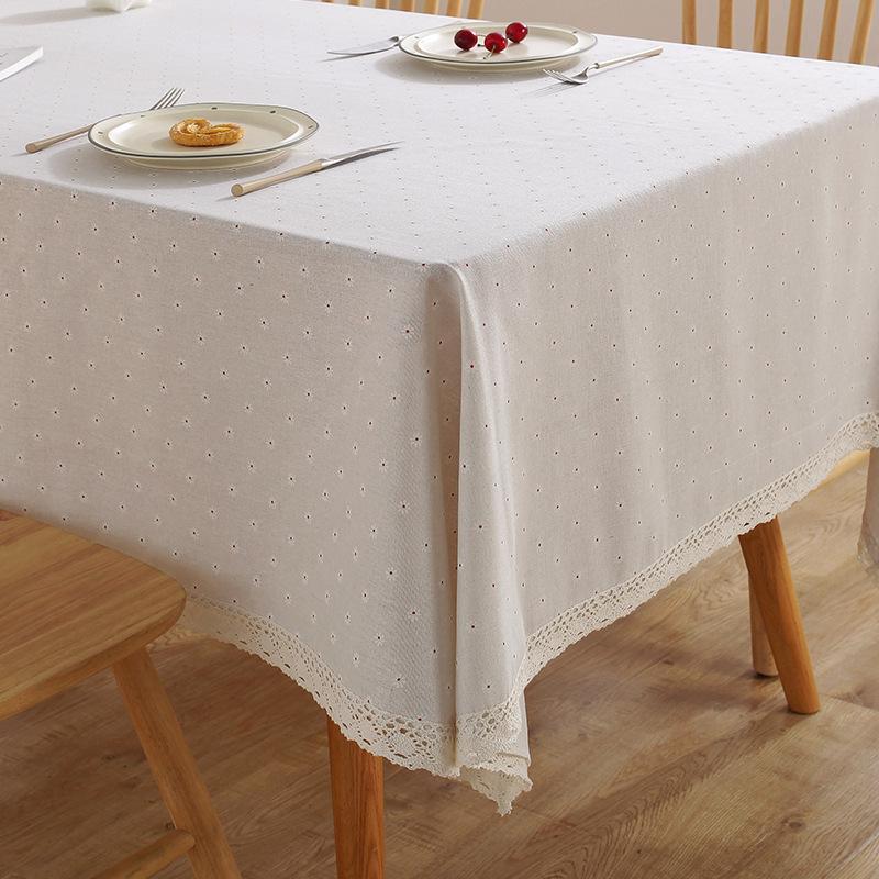 Nordic Cotton Linen Tablecloth Soft Comfortable Durable Waterproof Heat Insulation Square Tassel Trendy Fresh Dining Table Cloth