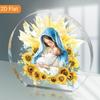 2D Flat Virgin Mary and Young Jesus Acrylic Decorative Sign, Serene Religious Art, Suitable for Wall Decoration, Porch, Room, Villa, Accents Home, Hal