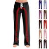 Womens Pajama Pants Sleepwear Casual Drawstring Elastic Waist Pants Comfy Straight Yoga Loose Trousers