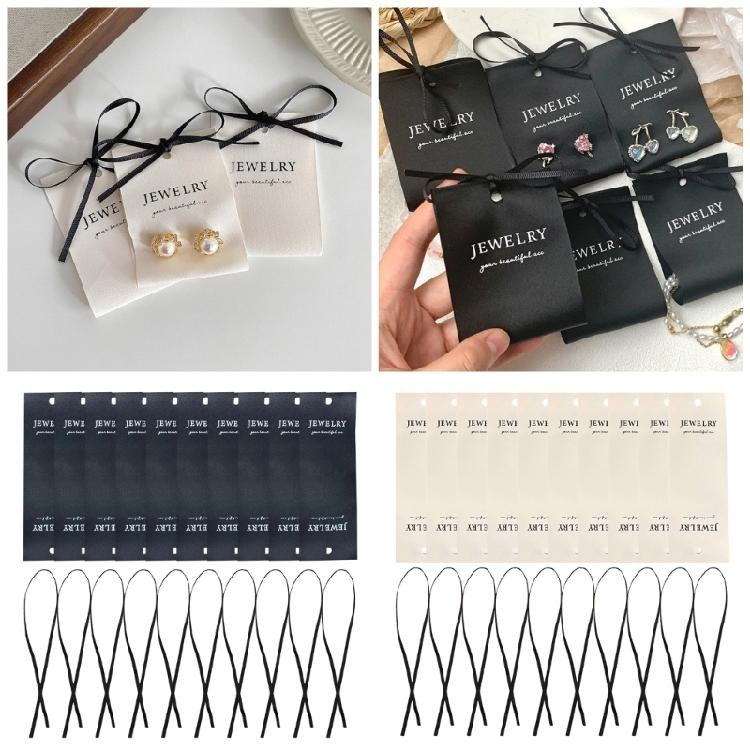 10Pcs Multipurpose Jewelry Display Cards Sturdy Fabric Earrings Jewelry Display Cards For Professional Use