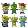 6Pcs Toy Story Alien Cosplay Mini Figures Set Woody Rex Jessie Buzz Sulley PVC Figurines Desktop Car Ornament Collectible Toy Gift For Kids Movie Fans