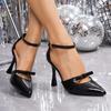 Women's Pointed Toe Bow Strap High Heels: Spring & Autumn Collection