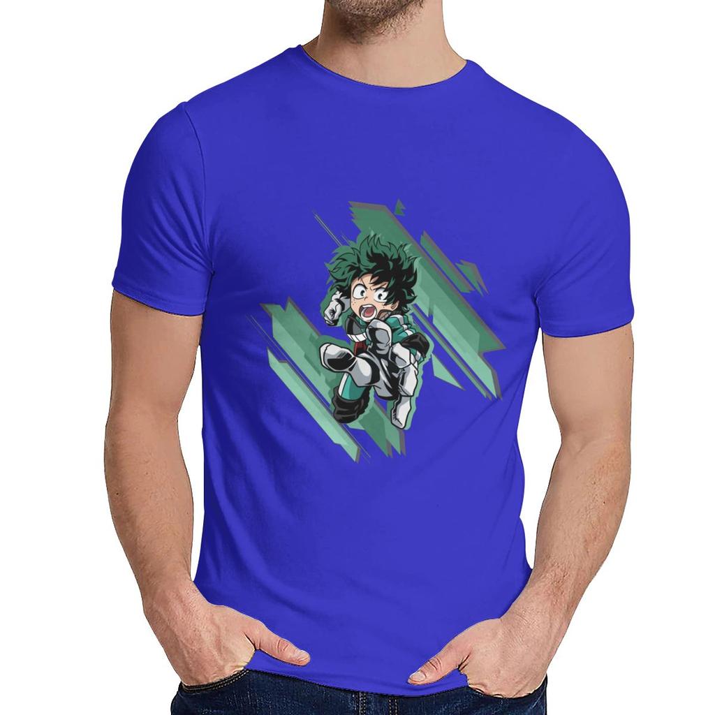 Arrival Hero Academia Midoriya Izuku Deku T Shirt Pure Cotton Graphic O Neck Cartoon Print